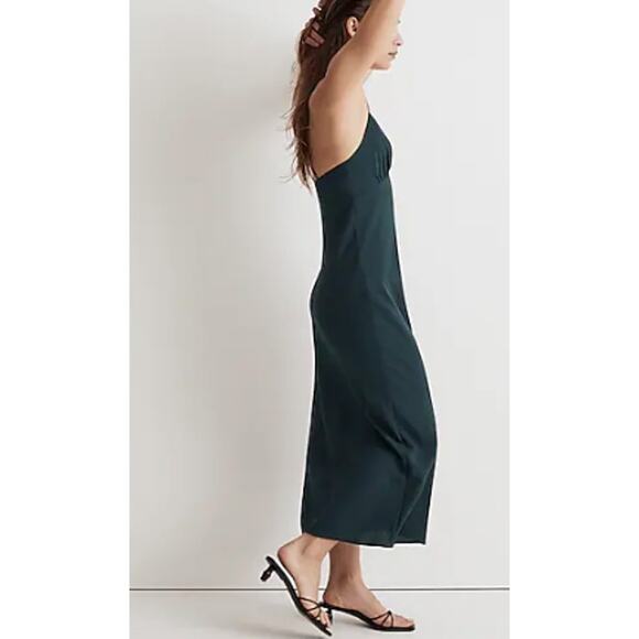 MADEWELL NWOT The Layton Midi Slip Dress Black Maxi - Picture 6 of 6